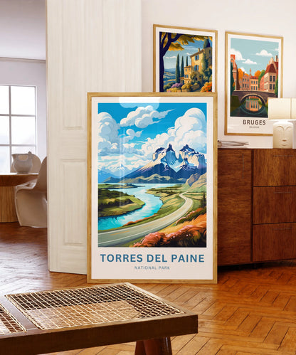 Torres del Paine Travel Poster