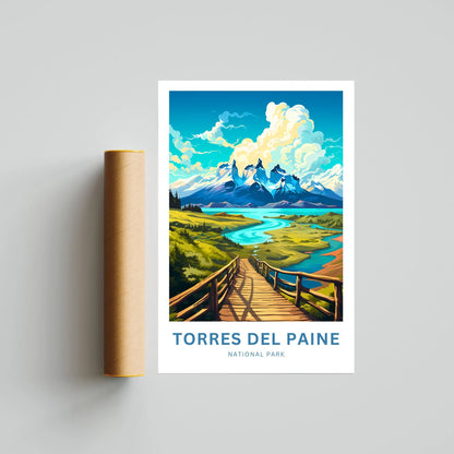 Torres del Paine Travel Poster