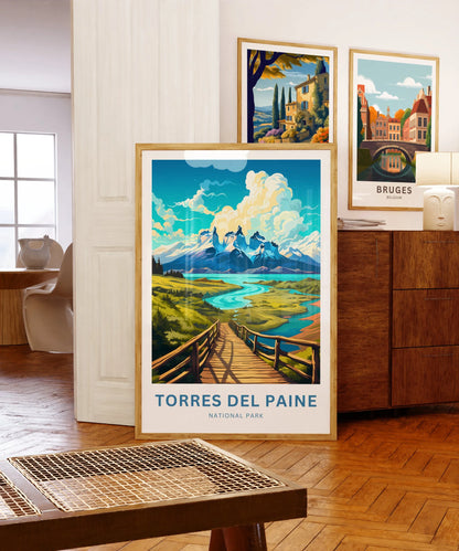 Torres del Paine Travel Poster