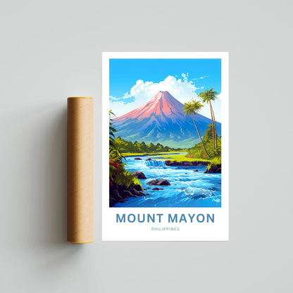 Mount Mayon Travel Poster