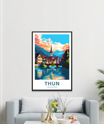 Thun Travel Poster