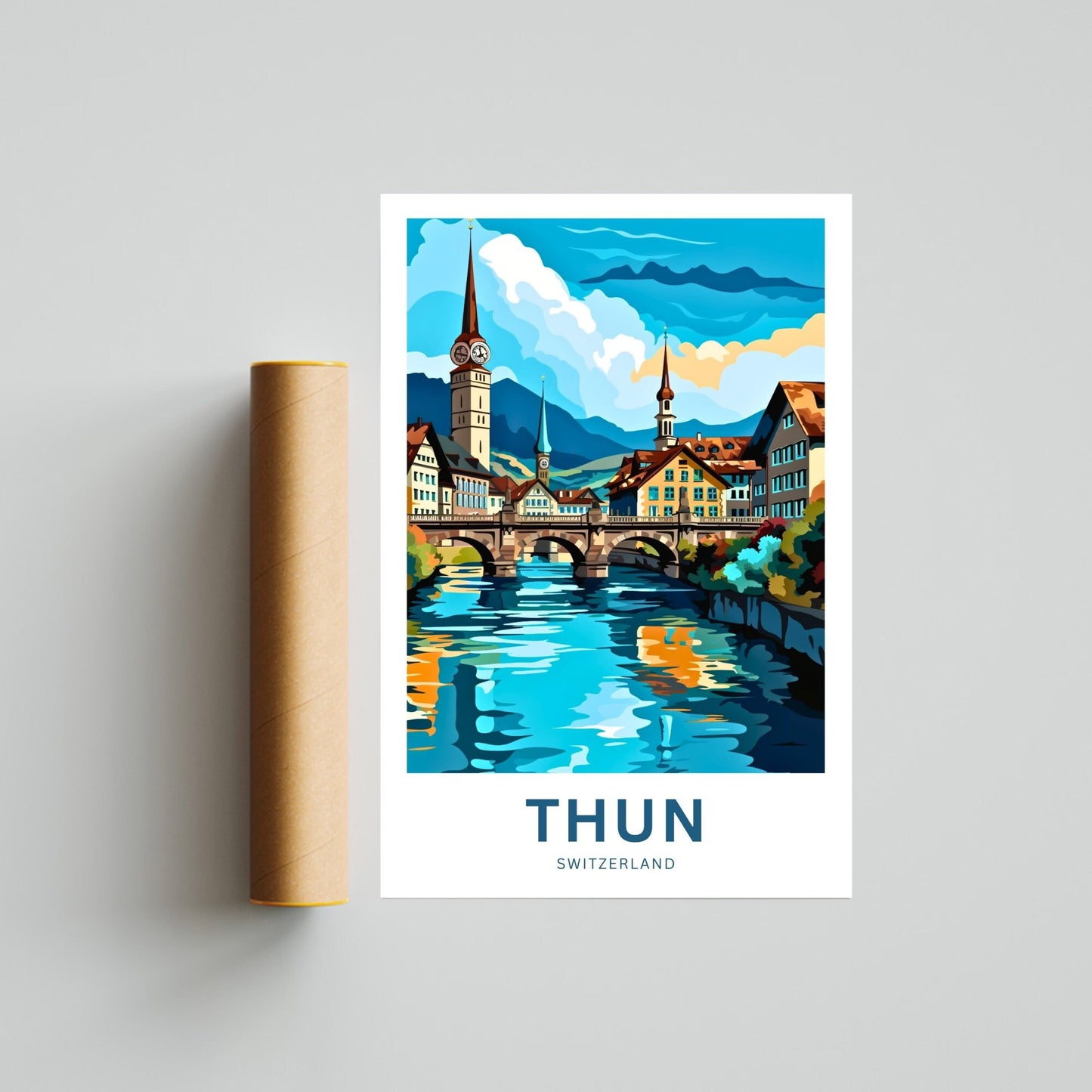 Thun Travel Poster