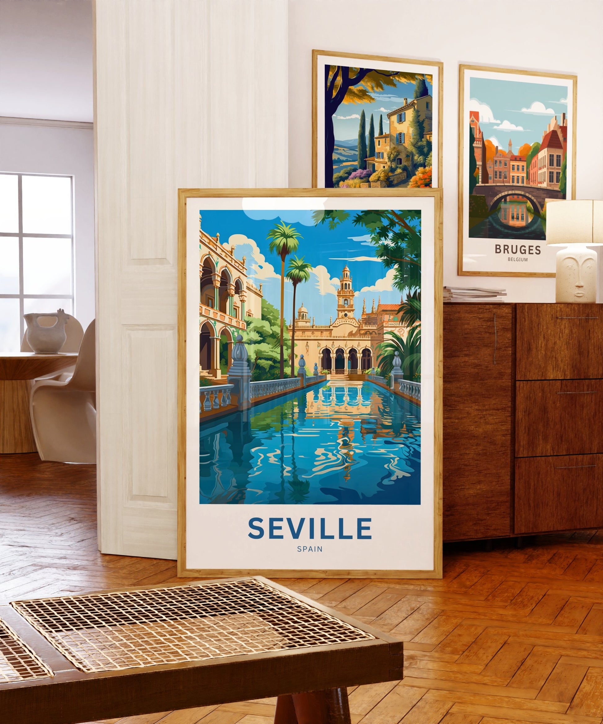 Seville Travel Print - Seville poster, Spain Wall Art, Framed present, Gift Spain Present - TravelTreasureCo