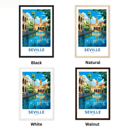 Seville Travel Print - Seville poster, Spain Wall Art, Framed present, Gift Spain Present - TravelTreasureCo