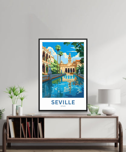 Seville Travel Print - Seville poster, Spain Wall Art, Framed present, Gift Spain Present - TravelTreasureCo