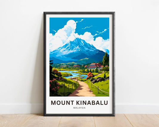 Mount Kinabalu Travel Poster