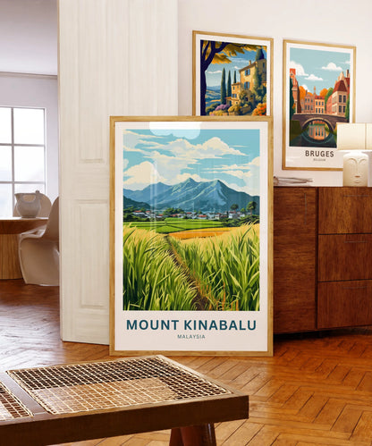 Mount Kinabalu Travel Poster