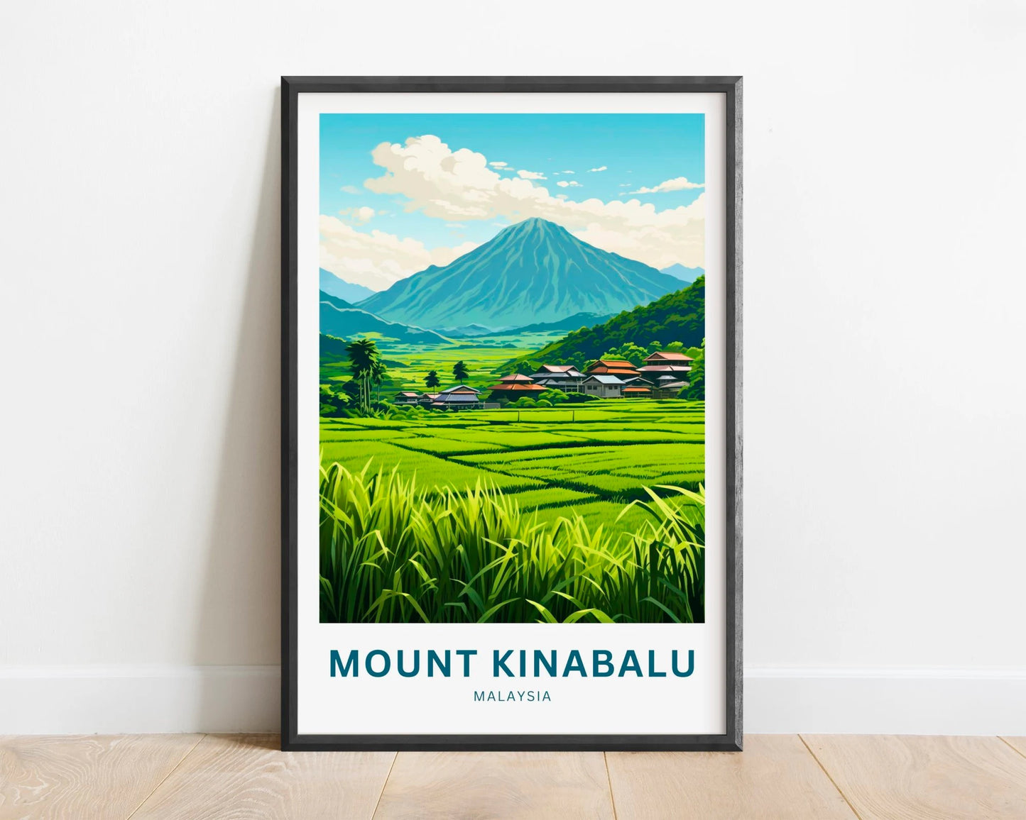 Mount Kinabalu Travel Poster