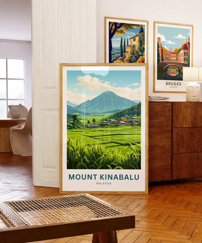 Mount Kinabalu Travel Poster