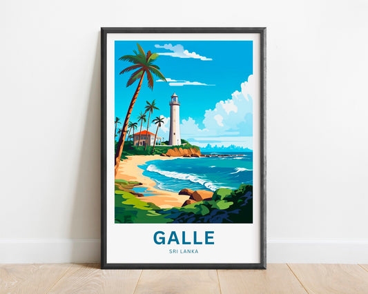 Galle Travel Print - Galle poster, Sri Lanka Wall Art, Framed present, Gift Sri Lanka Present - TravelTreasureCo