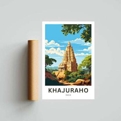 Khajuraho Travel Poster