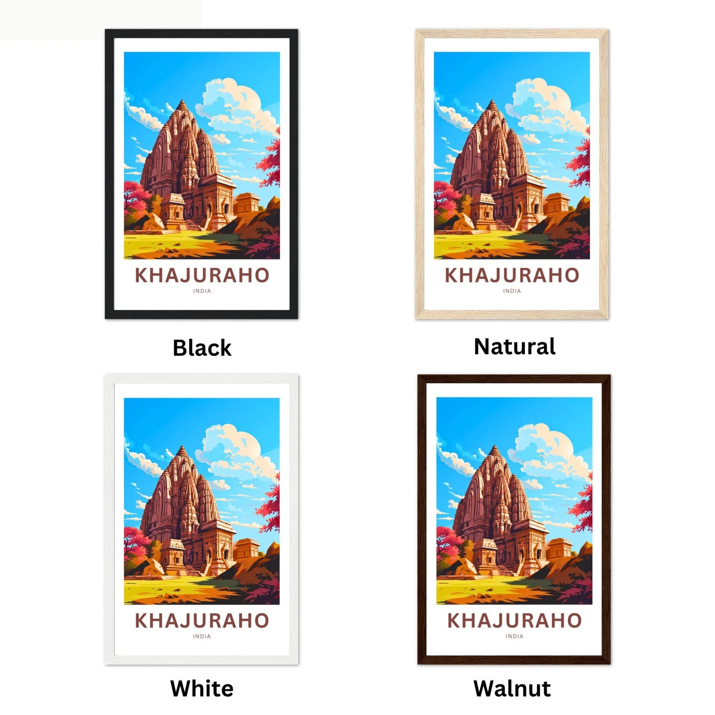 Khajuraho Travel Poster