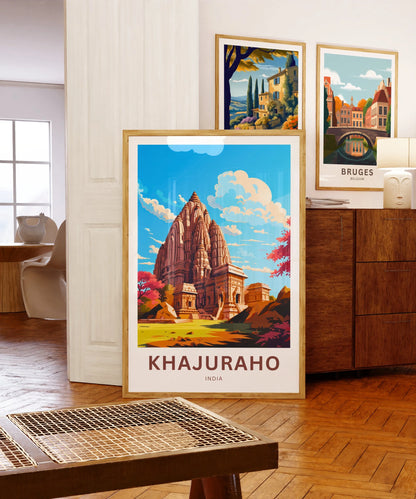 Khajuraho Travel Poster