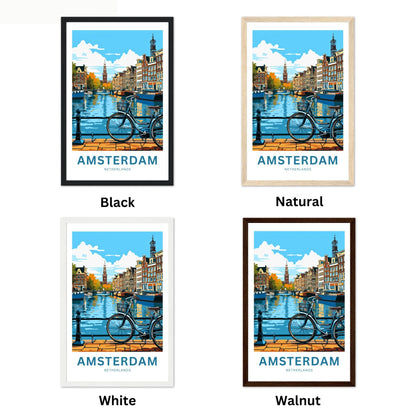 Amsterdam Travel Poster