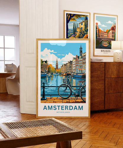 Amsterdam Travel Poster