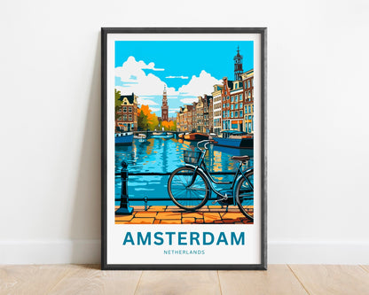 Amsterdam Travel Poster