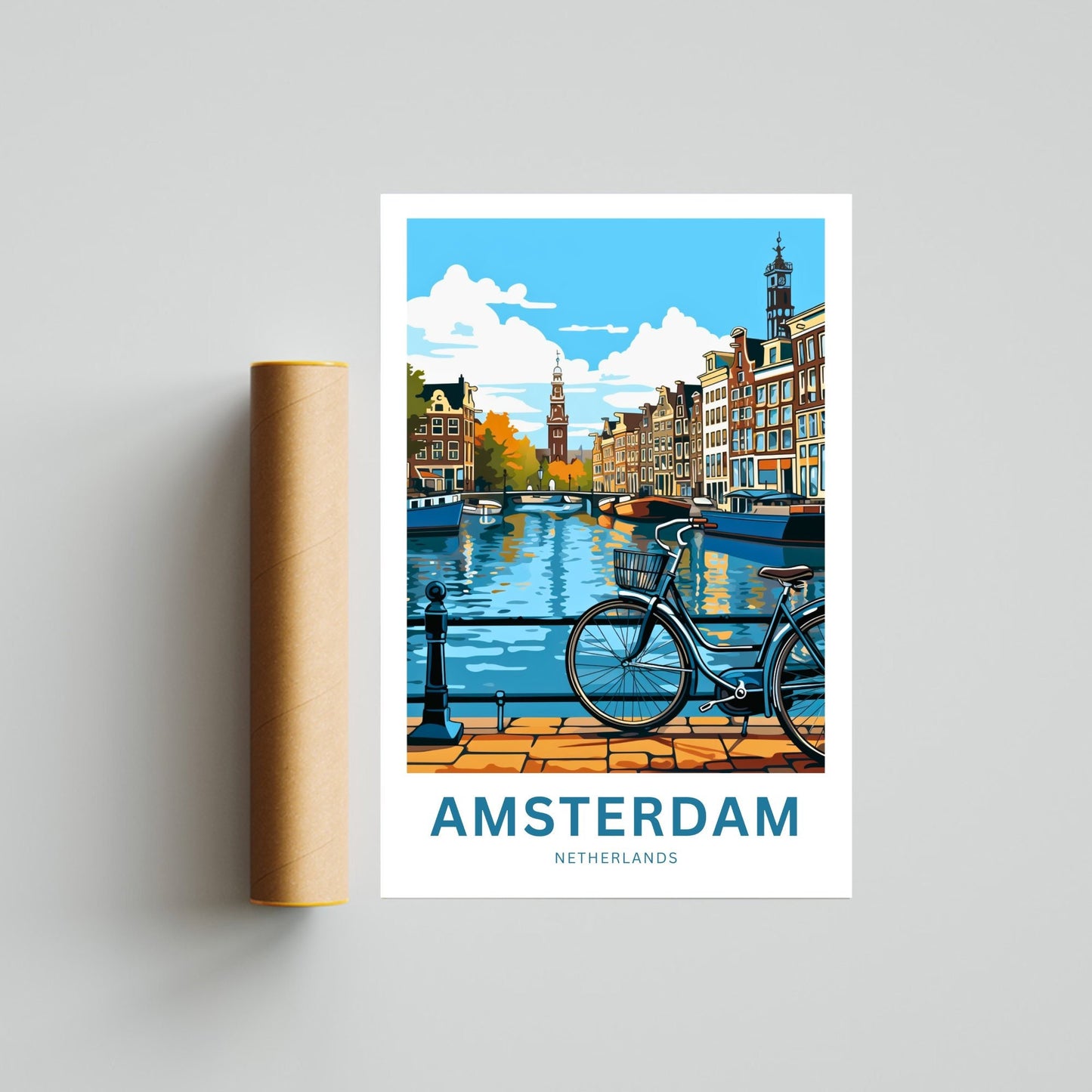 Amsterdam Travel Poster