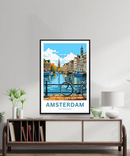 Amsterdam Travel Poster