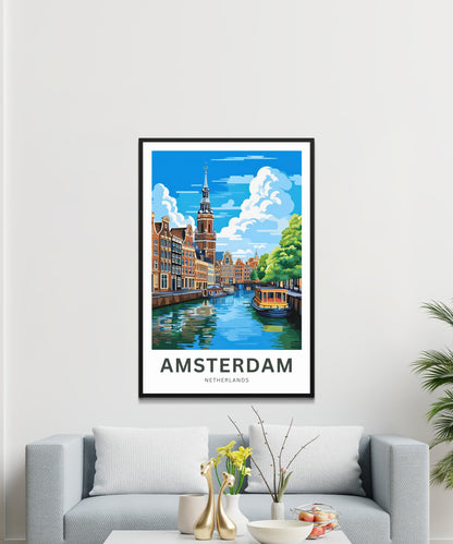 Amsterdam Travel Poster