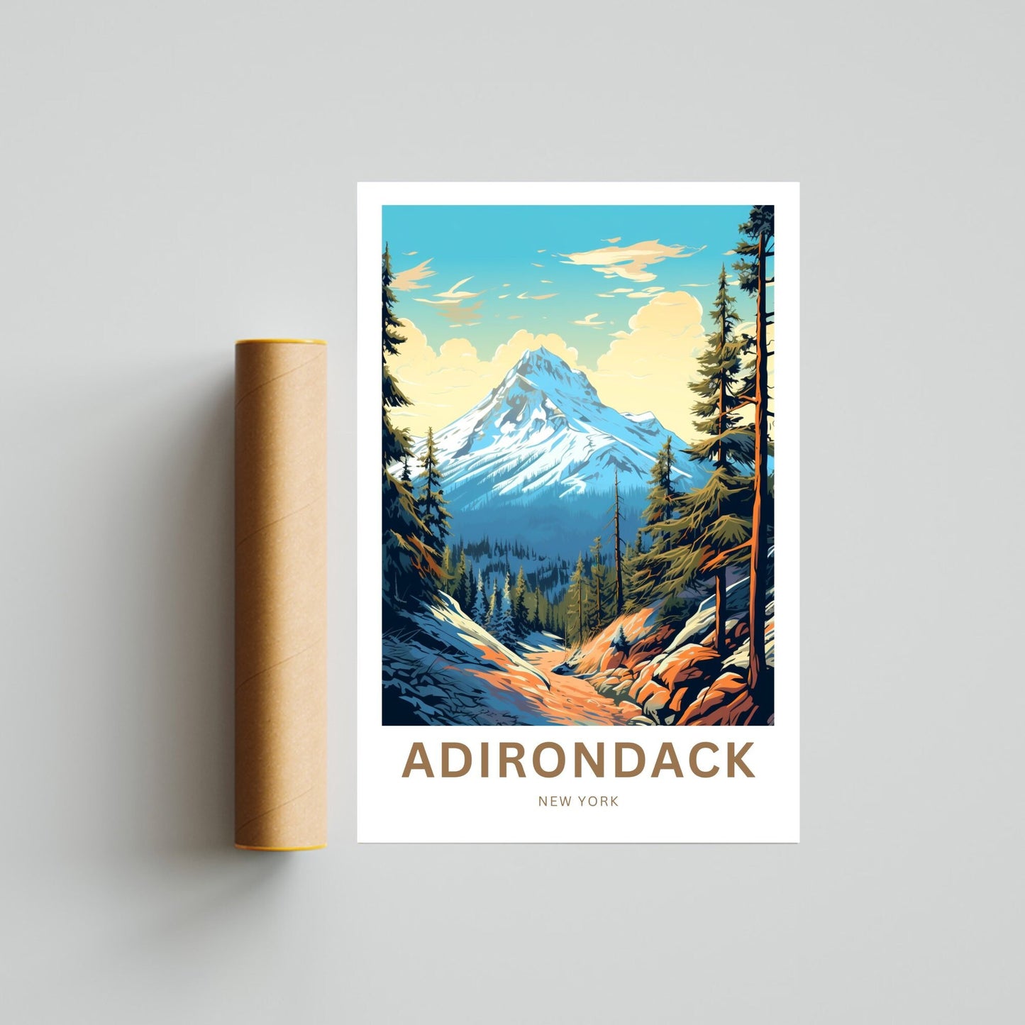 Adirondack Travel Print - Wilderness Adventure