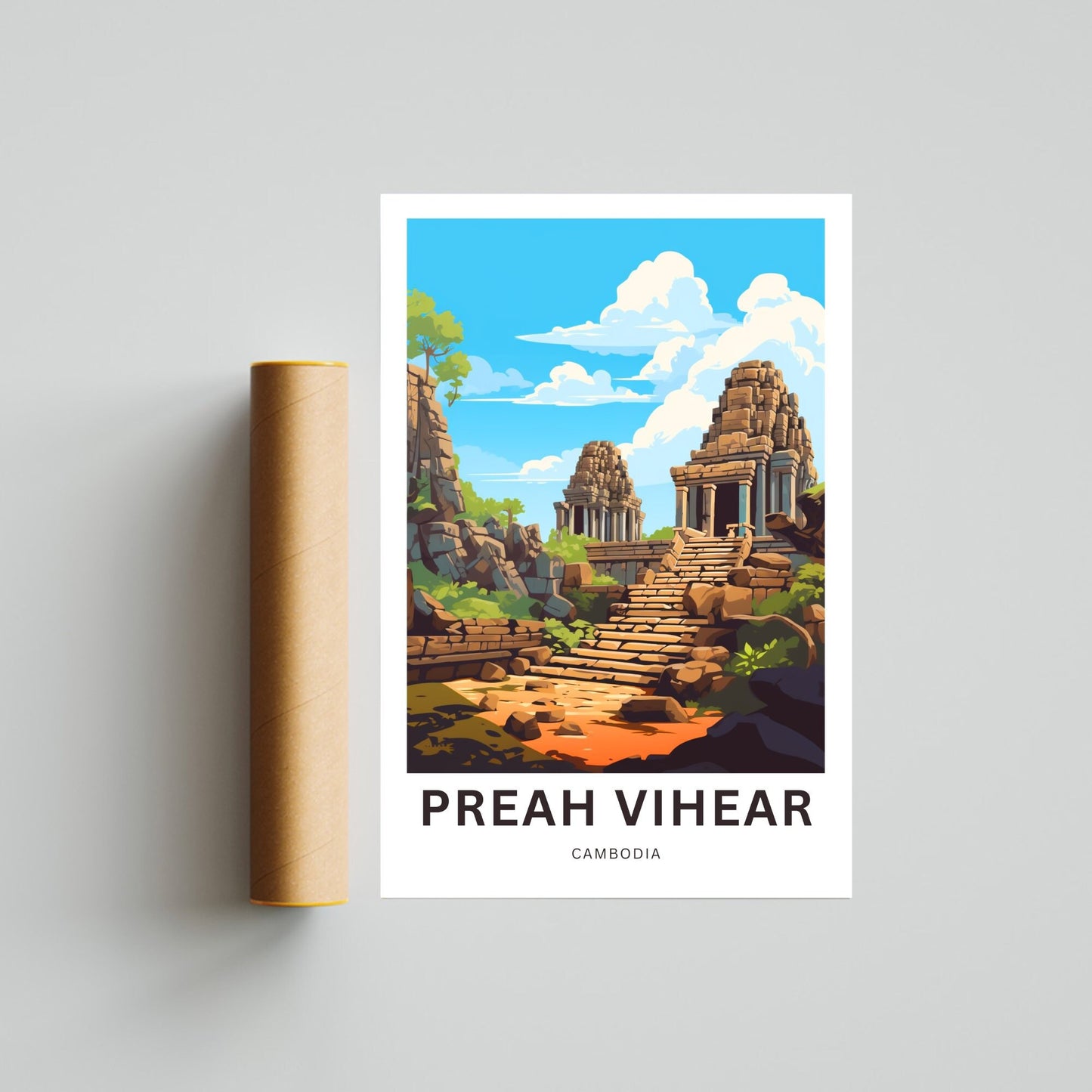 Preah Vihear Travel Poster