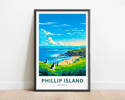 Phillip Island Travel Poster