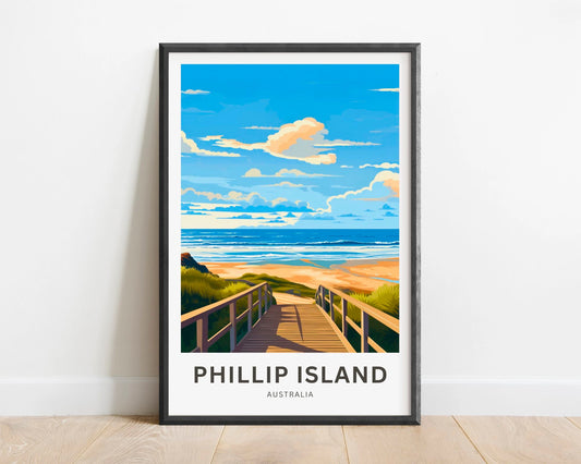 Phillip Island Travel Poster