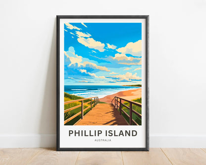 Phillip Island Travel Poster