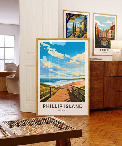 Phillip Island Travel Poster