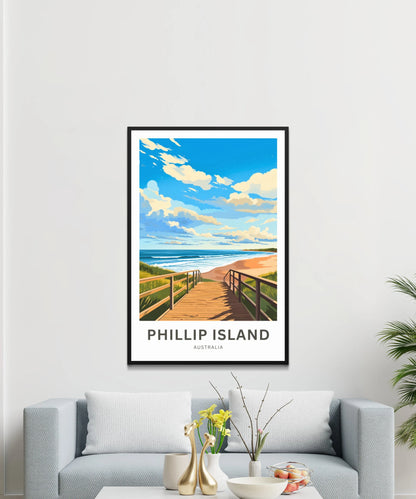 Phillip Island Travel Poster