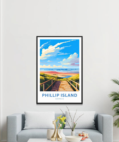 Phillip Island Travel Poster