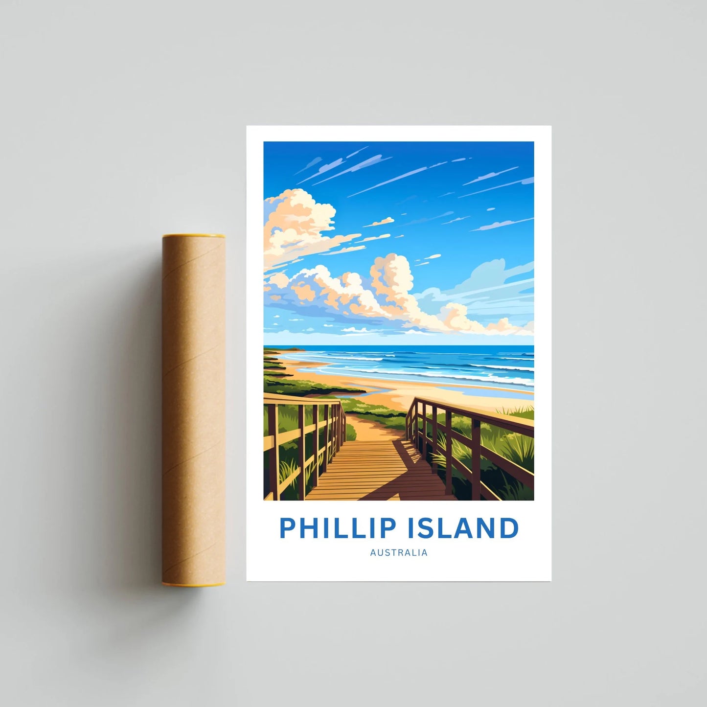 Phillip Island Travel Poster