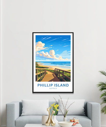 Phillip Island Travel Poster