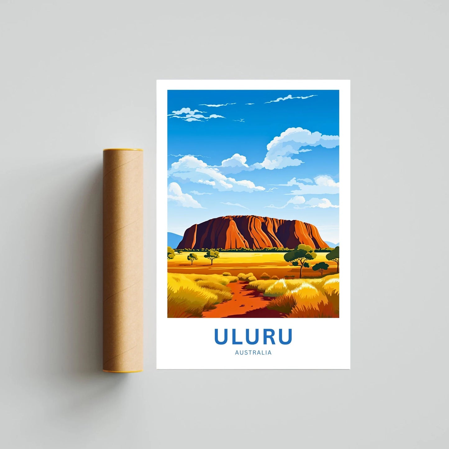 Uluru Travel Poster