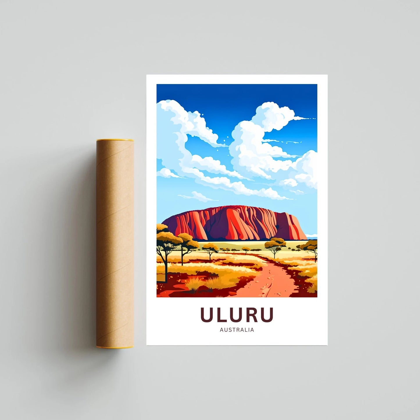 Uluru Travel Poster