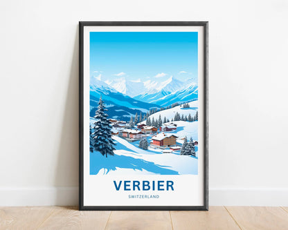 Verbier Travel Poster