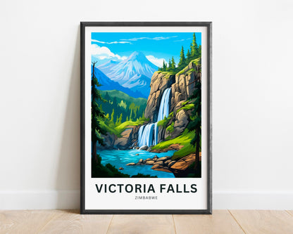 Victoria Falls Travel Poster