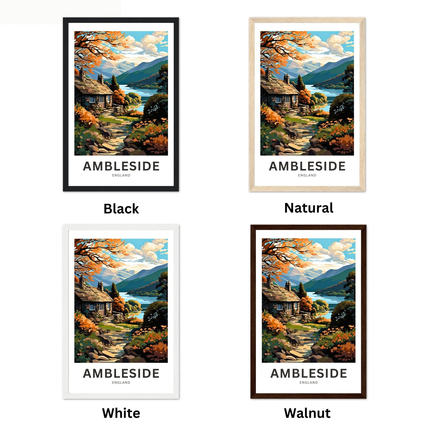 Ambleside Travel Poster