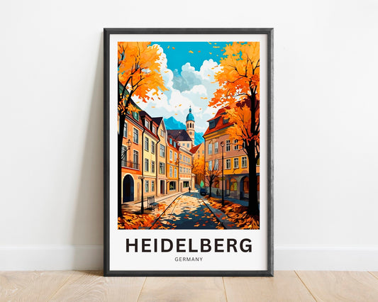 Heidelberg Bridge Travel Poster