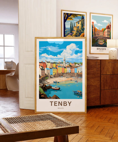 Tenby Travel Poster