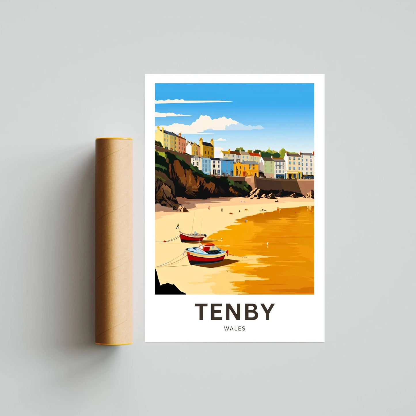 Tenby Travel Poster