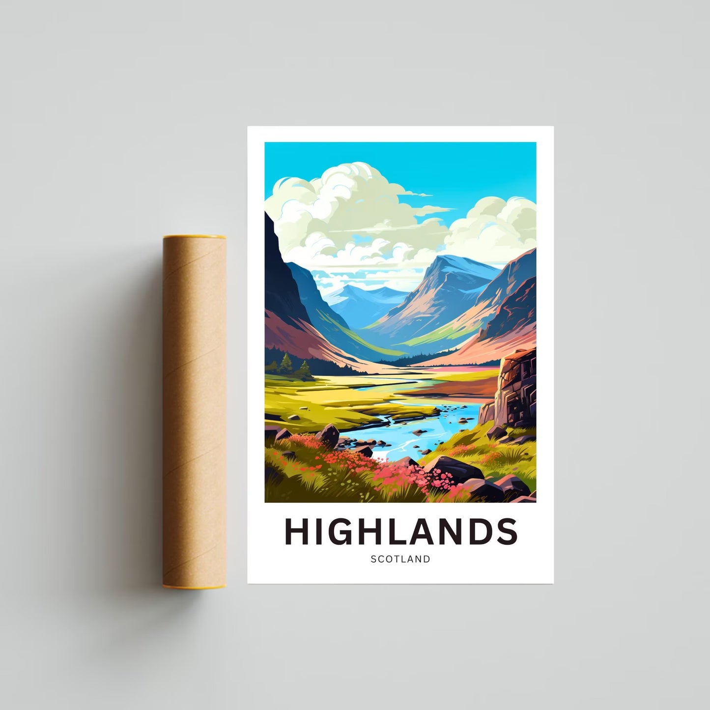 Scottish Highlands Travel Poster