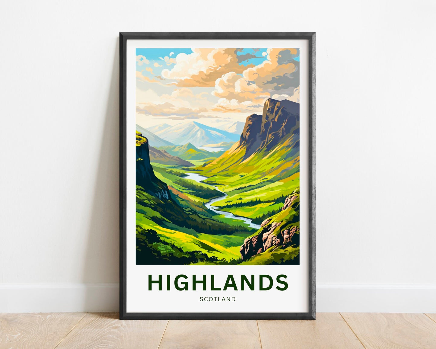 Scottish Highlands Travel Poster