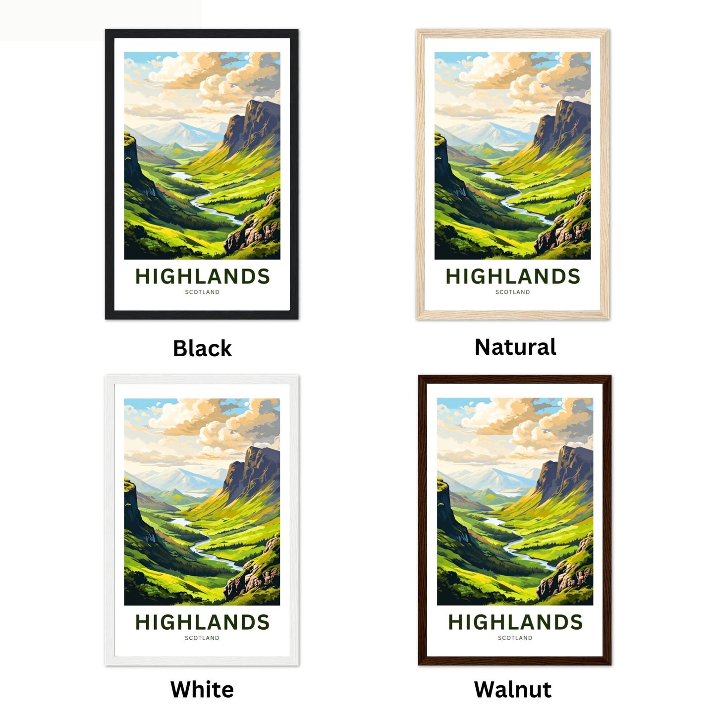 Scottish Highlands Travel Poster