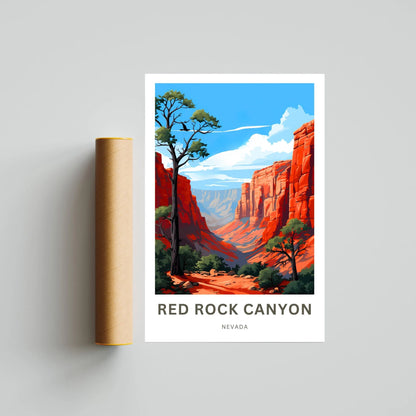 Red Rock Travel Poster