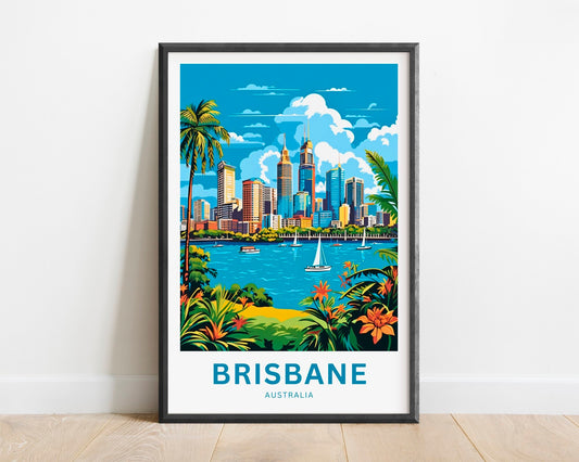 Brisbane Travel Poster