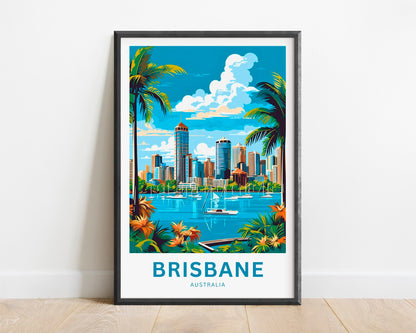 Brisbane Travel Poster