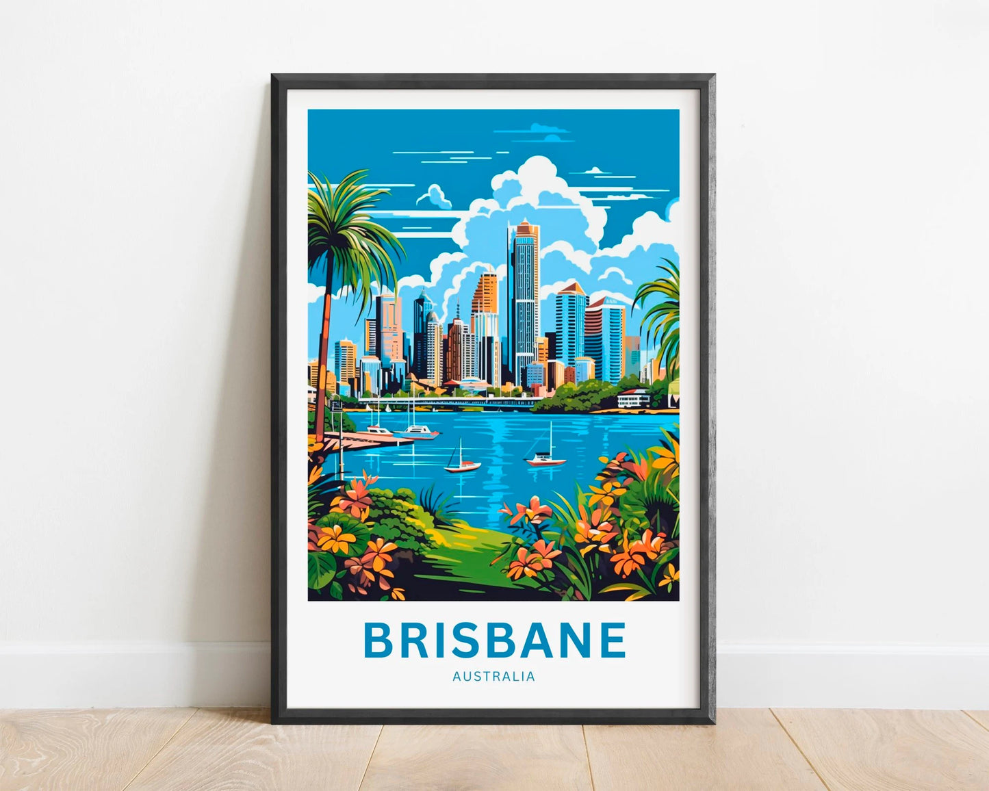 Brisbane Travel Poster