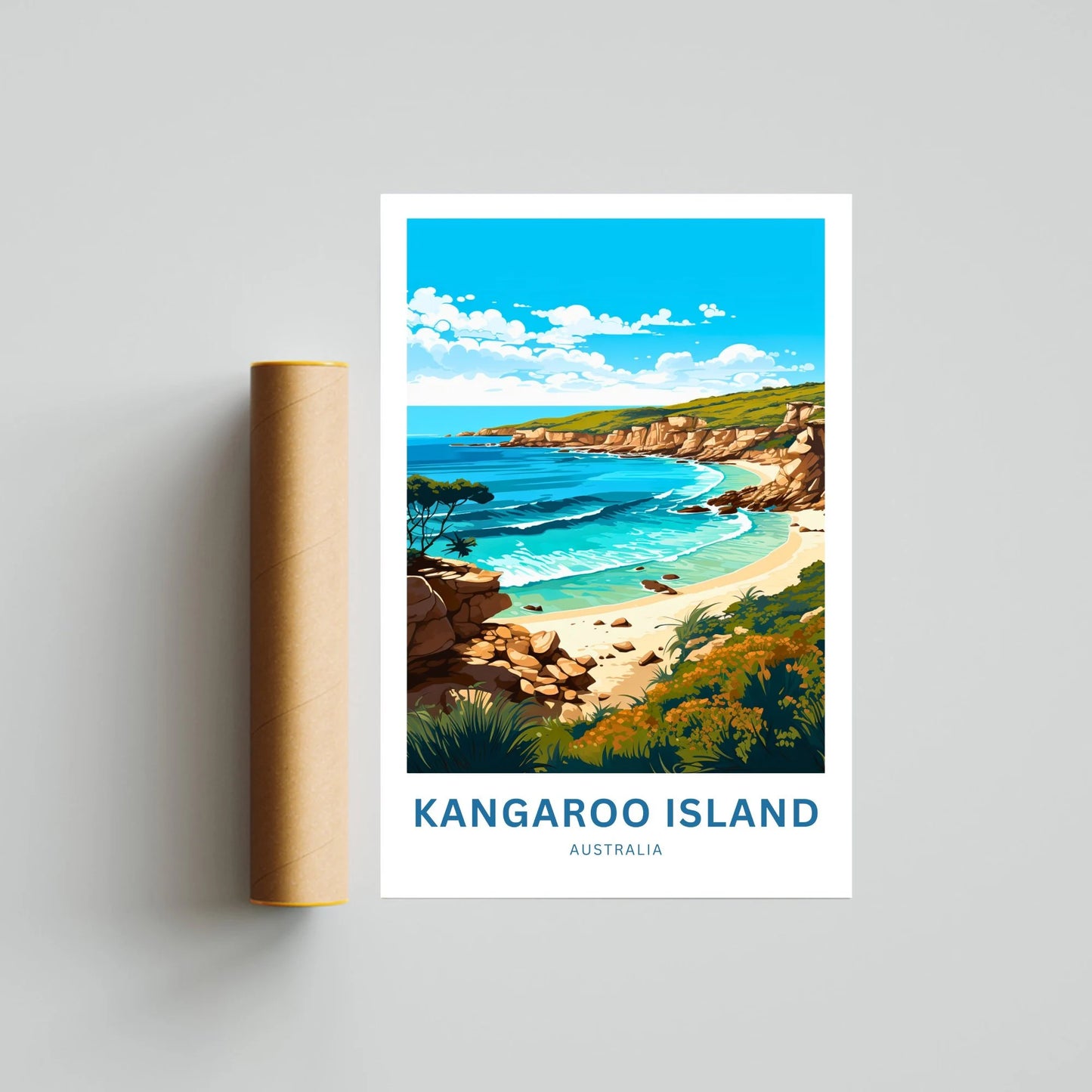 Kangaroo Island Travel Poster