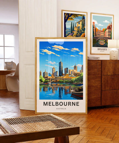 Melbourne Travel Poster